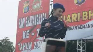 Zaskia Gotik Goyang Balikpapan DALAM RANGKA hut bhyangkara ke-73 tahun 2019 dengan Juragan empang