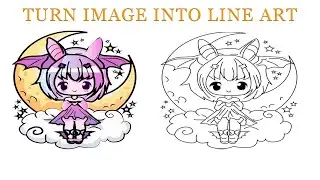 How to turn into line art in Photo shop