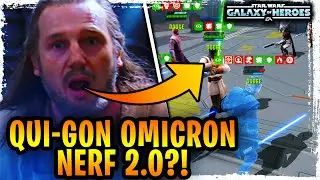 Qui-Gon Jinn Omicron Stealth Nerfed AGAIN!? Upgrade Iden Versio NOW! Galaxy of Heroes Grand Arena