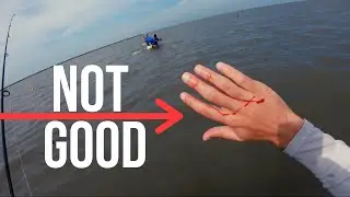 DON'T DO THIS - Wade fishing with live croaker!