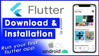 How to download and install flutter in windows | Run your first flutter application |  Flutter dev
