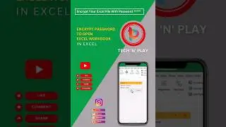 Encrypt Password Protect Excel File #shorts #excel #exceltricks #msexcel #exceltips @tech-n-play ​🔥