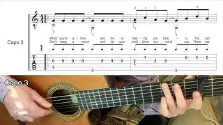 Down Town - Petula Clark (Easy fingerstyle tutorial with TAB)