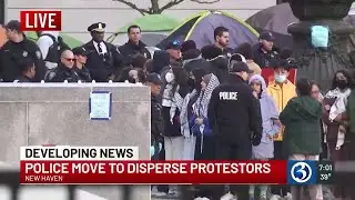 DEVELOPING: Police take action against pro-Palestine protestors on Yale campus