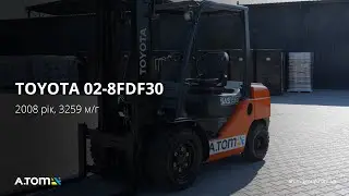 Дизельний вилковий навантажувач Toyota 02-8FDF30 2008 р. 3259 м/г., №4155