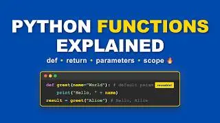 Python Functions Visually Explained | Python Tutorial for Beginners #13