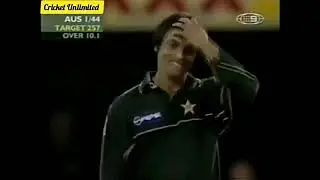 Shoaib Akhtar's fierce over vs Ricky Ponting at Brisbane - 3rd ODI - 19 June 2002