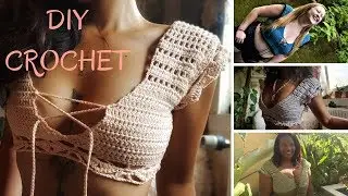 DIY Crochet mini crop top/EASY SUMMER CROP TOP TUTORIAL