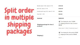 Split order in multiple shipping packages for WooCommerce