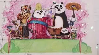 Инсталляция из шаров Кунг-фу панда (г.Уфа)