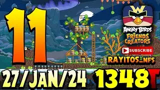 Angry Birds Friends Level 11 Tournament 1348 Highscore POWER-UP walkthrough