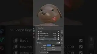 #shorts #blender3d blinking dog パチクリワンちゃん