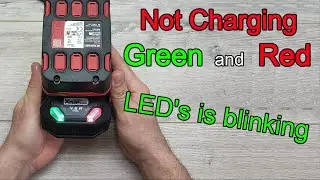 #parkside #diy Parkside Battery Not Charging Green and Red LED's is blinking