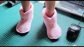 Children's fleece home boots