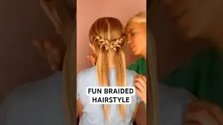 FUN BRAIDED HAIRSTYLE | Audrey and Victoria 