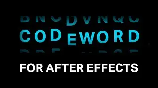 CODEWORD: Create a sliding unscramble text effect in After Effects