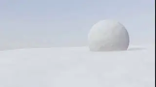 Snowball rolling downhill 4K
