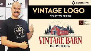 Vintage Logo Design in illustrator | #illustration | Barn Illustration Tutorial in Illustrator