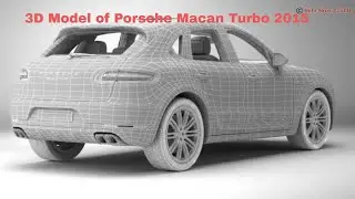 3D Model of Porsche Macan Turbo 2015 Review