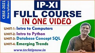 IP Class 11 Full Course In One Video | CBSE 2021 | Information Practices Tutorial Class 11