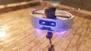 I made a little robot and animated it in blender