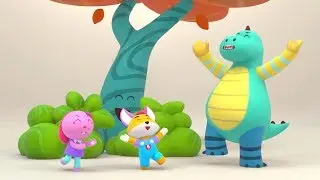 Fox and Rabbit Help Dino to Stop the Hiccups