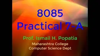 8085 Practical  7-A : Finding the number of negative, positive and zero numbers from the array