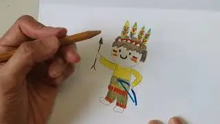 dia do Índio, desenho fácil