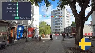 🇸🇪 Stockholm Mega Walk - Green Metro Line ALL stations -   [Farsta to Gubbängen] Part 1 (#619)