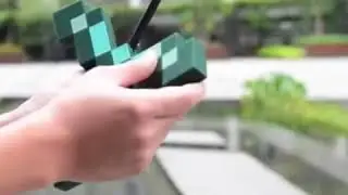 Зонтик "Алмазный Меч" Майнкрафт.