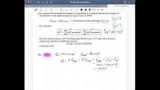 Std Gibbs Energy for Chemical Reaction