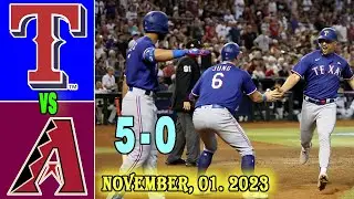D-backs vs. Rangers (Innings 8&9) World Series 2023 11/01/22 GAME 5 Highlights | MLB Highlights 2023