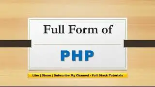 Full Form of PHP?