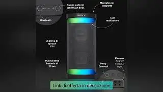 Sony SRSXP500B - Speaker Bluetooth Ottimale per Feste con Suono Potente