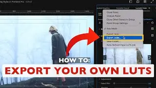 How to Export your own LUTs and Install LUTs in Premiere Pro on Mac