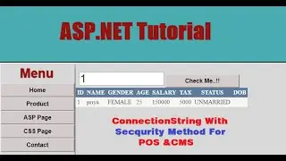 C# Tutorial for ConnectionString SECQURITY method Step by Steps