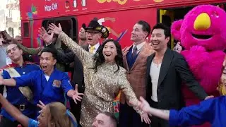 "Jackpot"  Los Angeles Premiere arrives on a Bus