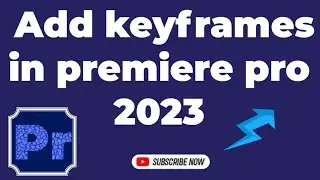 How to Add keyframes in premiere pro 2023  | How to add keyframes in premiere pro