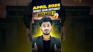 NIOS Theory Exam Datesheet April 2025 - Important Update😱 