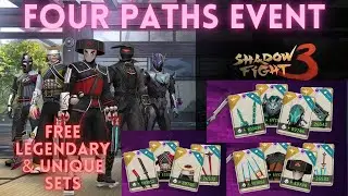 Shadow Fight 3 Four Paths Event Complete Walkthrough || Get 3 Legendary & 1 Unique Set For Free ||