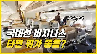 18년만에 부활한 아시아나 국내선 비지니스! 제주도 가는데 비지니스 타면 뭐가 좋지? 실제 탑승기