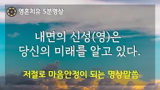#8 영혼치유 5분명상 [저절로 마음안정이 되는 명상의 말씀] 내면의 (신성)영은 당신의 미래를 알고 있다.