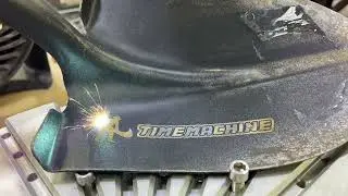 Marking a shovel with a fiber laser