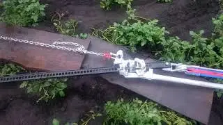 Выдрал хайджеком корень размером с прицеп