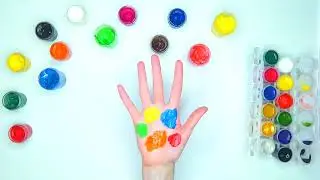 Учим цвета с красками Песня про пальчики Семья пальчики Красный пальчик где же ты Цветные смайлики