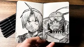 [ASMR] Drawing ALPHONSE ELRIC 🥶🦾 (Real Time) - Full Metal Alchemist
