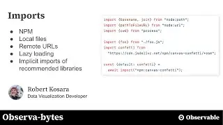 Observable Framework imports: from npm, local files, remote URLs, and lazy loading