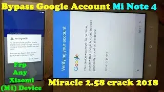 Bypass google account Mi Redmi note 4 ( Xiaomi Mi ) Without flash 100% Solution