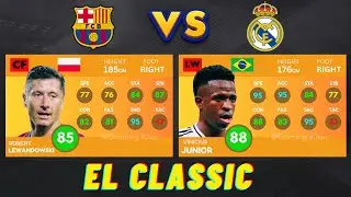 DLS 25 | FC BARCELONA VS REAL MADRID PLAYERS RATING