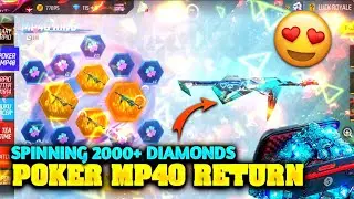 (Mp40 Poker Return) FREE FIRE- Poker mp40 me kitna/total diamond lagega? yellow poker mp40 spin ff